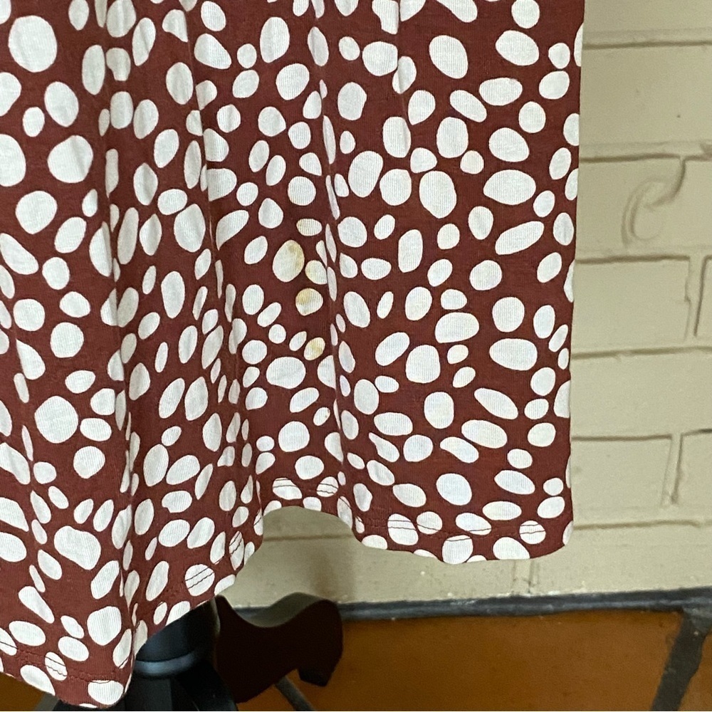 BODEN Soft Stretch Brown Polka Dot Button Jersey Casual Dress Size US 4 P - Picture 12 of 12